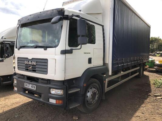 2008 Man TGM 18 240 18 Ton Lorry c/w registration documents KM: 457,620 MOT: 31/01/2020 Reg. No. DK57 HRW