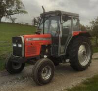 1995 MASSEY FERGUSON 390 diesel TRACTORReg. No. N388 KFEThis very original ex-farm example has received an engine rebuild and is fitted with Goodyear tyres 