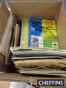 Agricultural equipment brochures, parts lists and manuals, a good qty