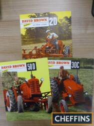 David Brown 50D, 30C and 2D illustrated colour tractor brochures (3)