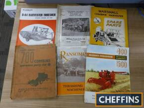 Combine and thresher parts lists and brochures (6)
