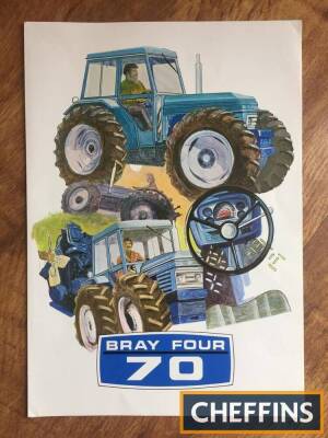 Bray Four 70 tractor brochure (according to Leyland, Nuffield, BMC Tractor Club only 4 actual Bray Four 70 tractors still exist)