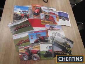 Case, a qty of agricultural tractor and combine harvester range brochures etc., together with Caterpillar Challenger brochures (2)