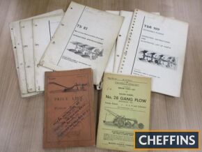 Ransomes plough instruction books and a Massey Harris