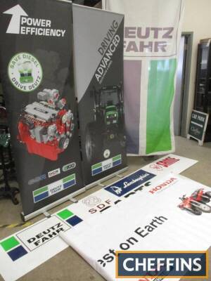 Deutz Fahr and Honda ATV, a qty of exhibition banners, stands and hoardings