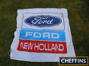 Ford New Holland dealer flag approximately 4ft6ins x 4ft6ins