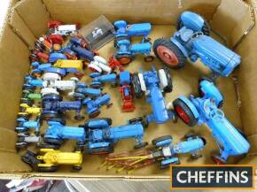 Fordson model tractors, 30 items, unboxed die-cast including 1 plastic