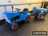 Mini ride-on tractor with tanker trailer to suit, stated to run and drive