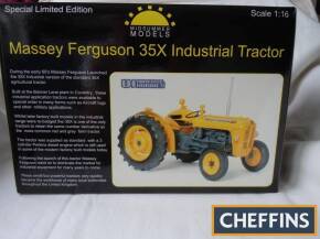 Universal Hobbies Midsummer Models Massey Ferguson 35X industrial tractor model, special edition. 1:16, one of a small number produced worldwide, boxed as new
