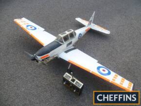 Radio controlled twin seat Chipmunk aircraft, complete with engine and control unit