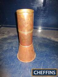 Copper rain gauge with splayed base