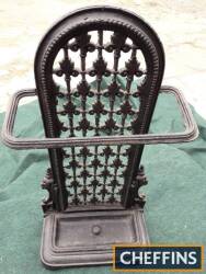 Black cast iron stick stand