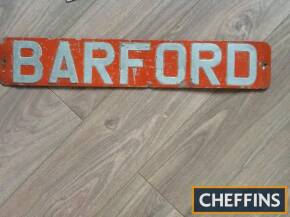 Barford, an aluminium sign