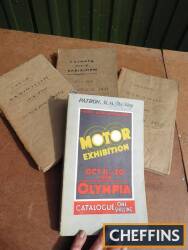 4no. Olympia show catalogues for 1931, 1932, 1933 and 1934