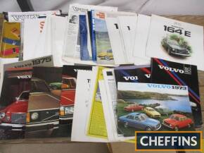 Volvo, a large qty of car brochures 1970s