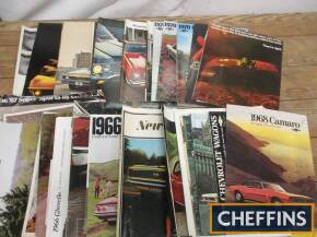 Chevrolet, a large qty of car brochures 1960s-70s