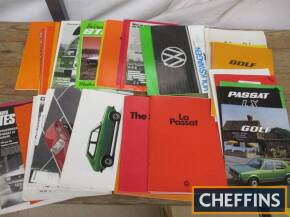 VW, a large qty of car brochures 1970s and early 1980s