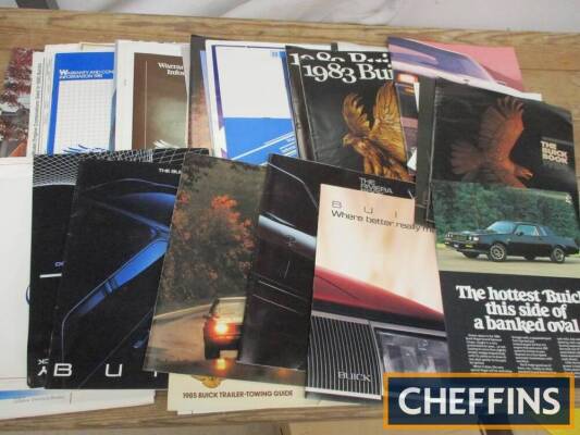 Buick, a large qty of car brochures c1980s
