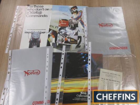 Norton, a qty of brochures including duplicates