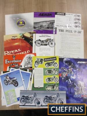 Sunbeam, Scott, New-Hudson, Excelsior etc., a qty of motorcycle brochures