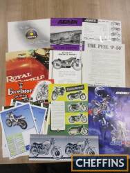 Sunbeam, Scott, New-Hudson, Excelsior etc., a qty of motorcycle brochures