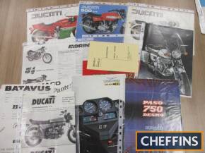 Ducati, Moto Guzzi, Benelli etc., a qty of brochures 1970s onwards