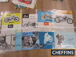 Greeves, 8 motorcycle brochures for road and competition machines