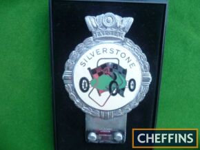 Silverstone Motor Racing Badge by J R Gaunt