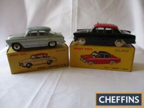 French Dinky 542 & 544 Taxi Ariane Simca and Simca Aronde P60, both near mint, boxes average (2)