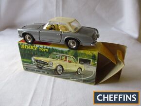 French Dinky 516 Mercedes-Benz 230 SL, metallic silver, cream roof, spun hubs, near mint, box fine