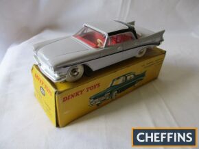 French Dinky 550 Chrysler Saratogen, grey and black, spun hubs, near mint, box average