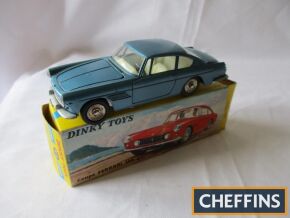 French Dinky 515 Coupe Ferrari 250GT, metallic blue, spun hubs, near mint, box good