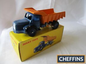 French Dinky 580 Berliet Benne Carrieres, blue and orange, near mint, box fine