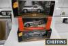 Mercedes-Benz 1/18 scale CLK-GTR by Maisto, 300 SLR MM by Burago and another 300 SLR Mille Miglia by Maisto, all boxed