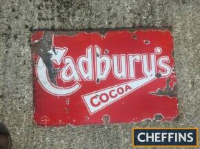 Cadbury's Cocoa enamel sign