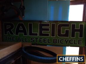 Raleigh The All-Steel Bicycle, an enamel sign