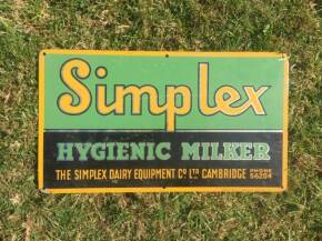 Simplex Milking Machine sign