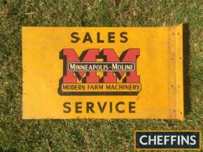 Minneapolis Moline sales and service double sided sign