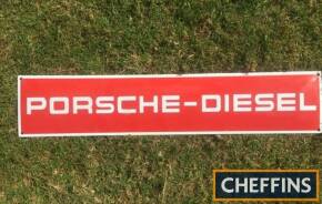 Porsche diesel enamel sign