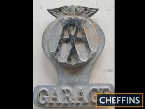 AA Garage, a cast aluminium sign