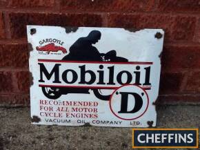 Gargoyle Mobiloil `D`, a small pictorial enamel sign