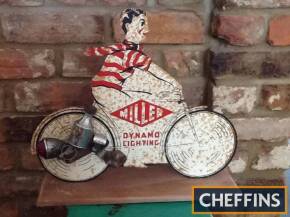 Rare 1930s Millers Dynamo Lighting, a counter top advertising sign