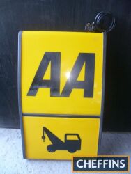 AA Recovery, a pictorial illuminating light box depicting a recovery truck below the logo.