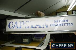 Capstan Medium Cigarettes, single sided illuminated sign 36x8ins