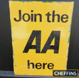 Join the AA Here, double sided printed tin sign 18x24ins