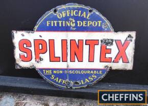 Splintex Safety Glass double sided enamel sign 20x15ins