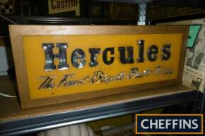 Hercules The Finest Bicycle Built Today an illuminated countertop sign 21x9x11ins