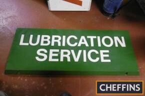 Lubrication Service, a fibreglass overcounter sign 36x14ins