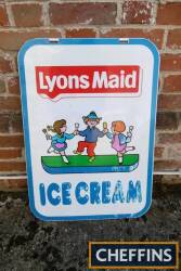 Lyons Maid Ice Cream, a pictorial printed double sided sign 28x20ins