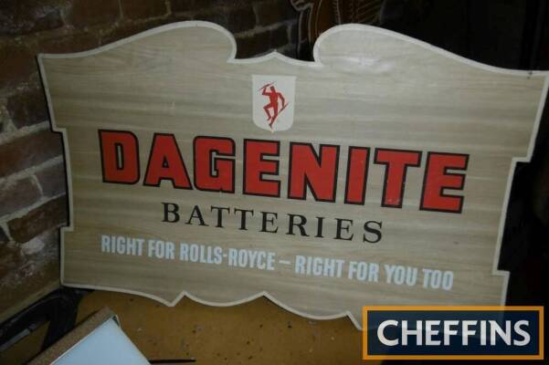 Dagenite Batteries Right For Rolls-Royce, Right For You Too, an original card showroom sale (NOS)